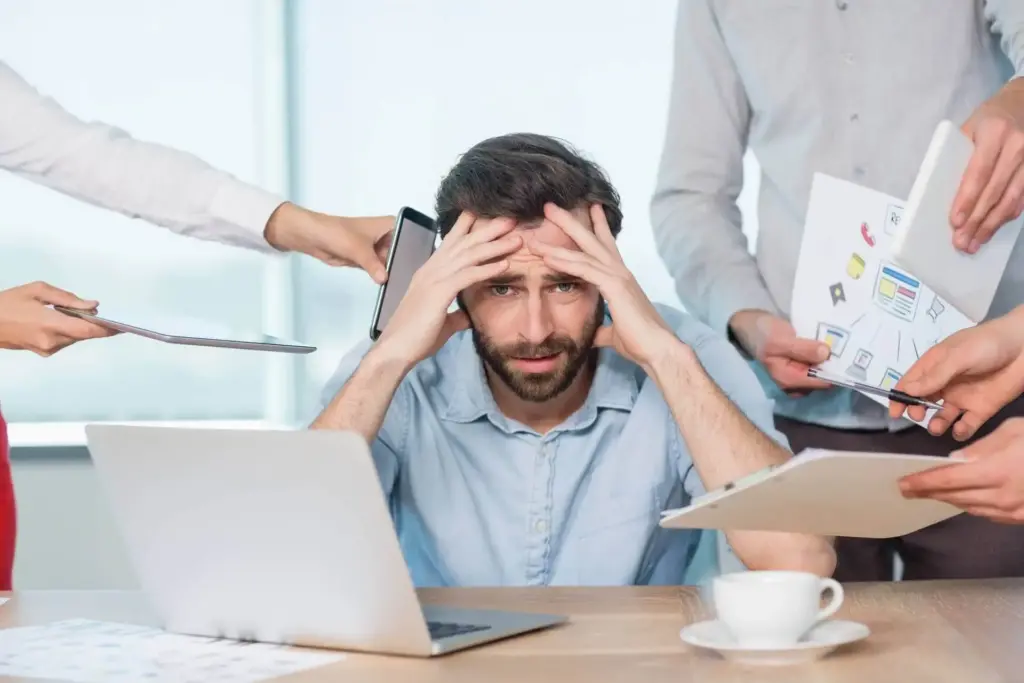 Kaltakquise Stress im Büro